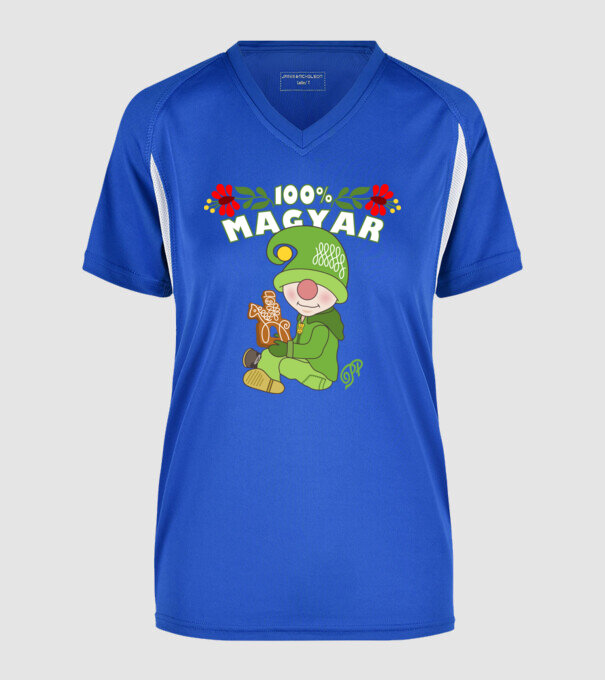  minta királykék pólón