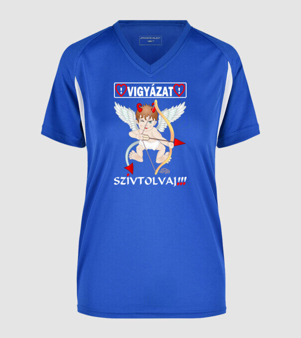  minta királykék pólón